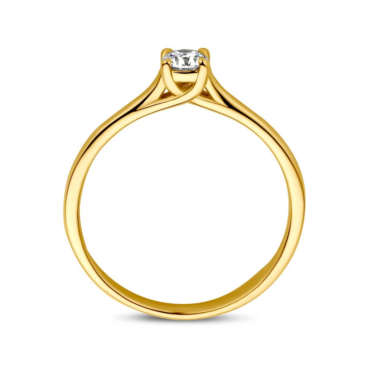 14K Geelgoud Aanzoeksring Diamant 0.20Ct H Si 4029115