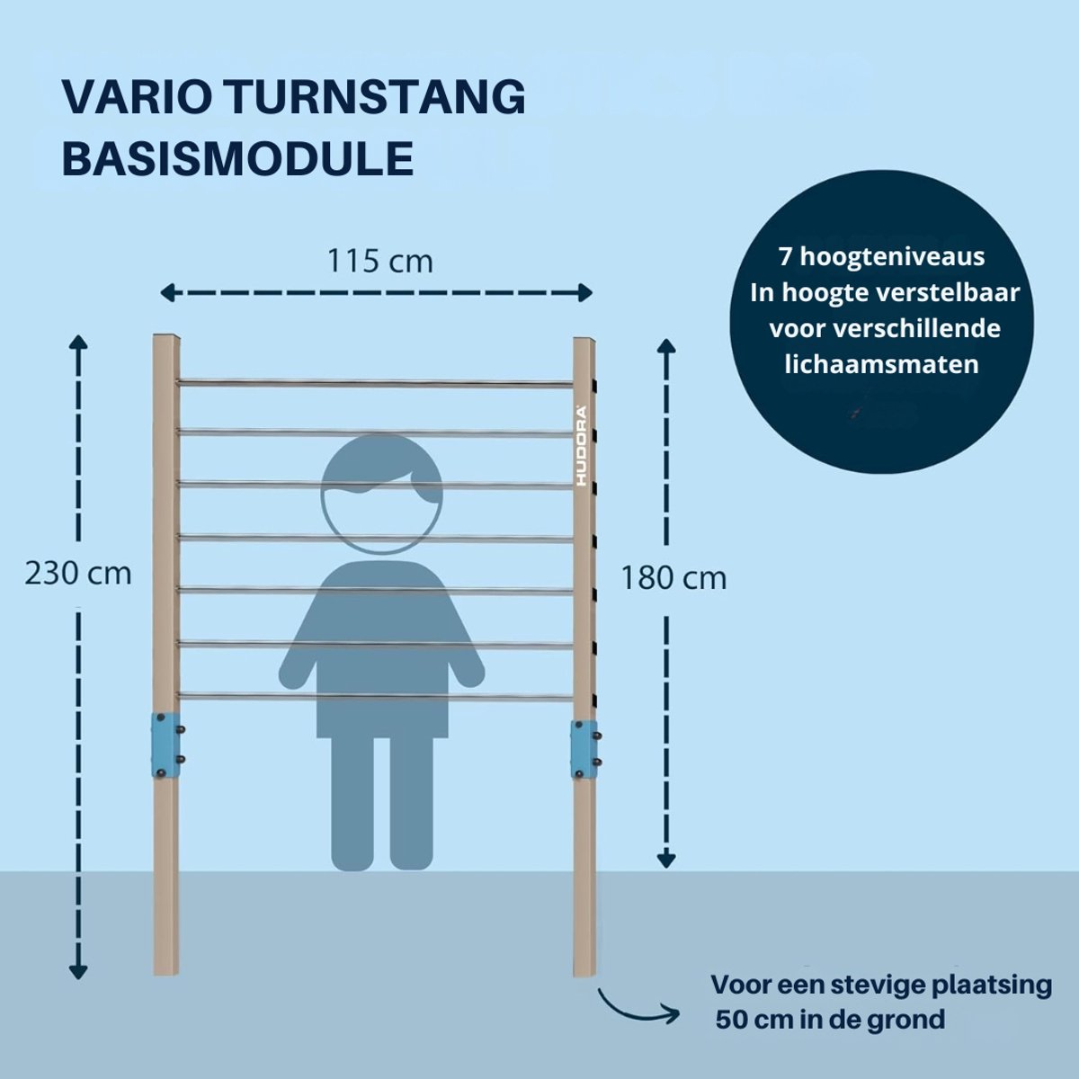 VH Supplies® Turnrek Duikelrek 72-170 cm - afbeelding 3