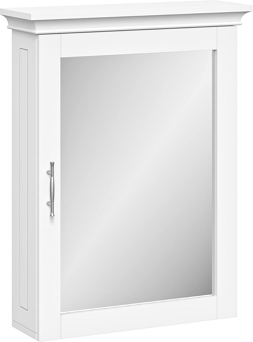 Wandkast met Deur - Badkamerkast of Keukenkast - Wit Hout
