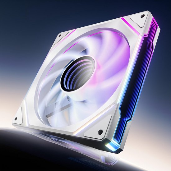 140mm RGB PC Ventilator Wit - Stille Behuizingsventilator met ARGB ...