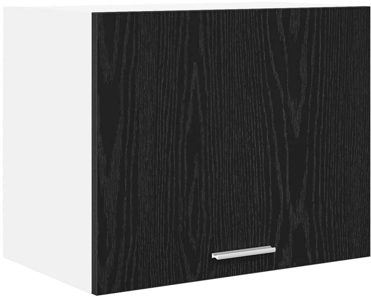 vidaXL Hangkast - Zwart - Eiken - en - Wit - 50 - x - 31 - x - 40 - cm - Bewerkt - hout
