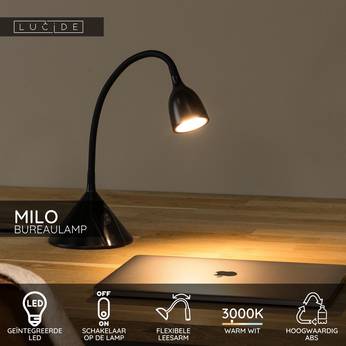 Lucide MILO - LED Bureaulamp thumbnail 3