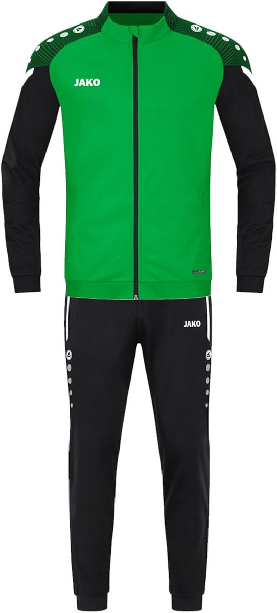 Polyester Trainingspak voor Kinderen - Unisex Trainingspak in Zachtgroen/Zwart