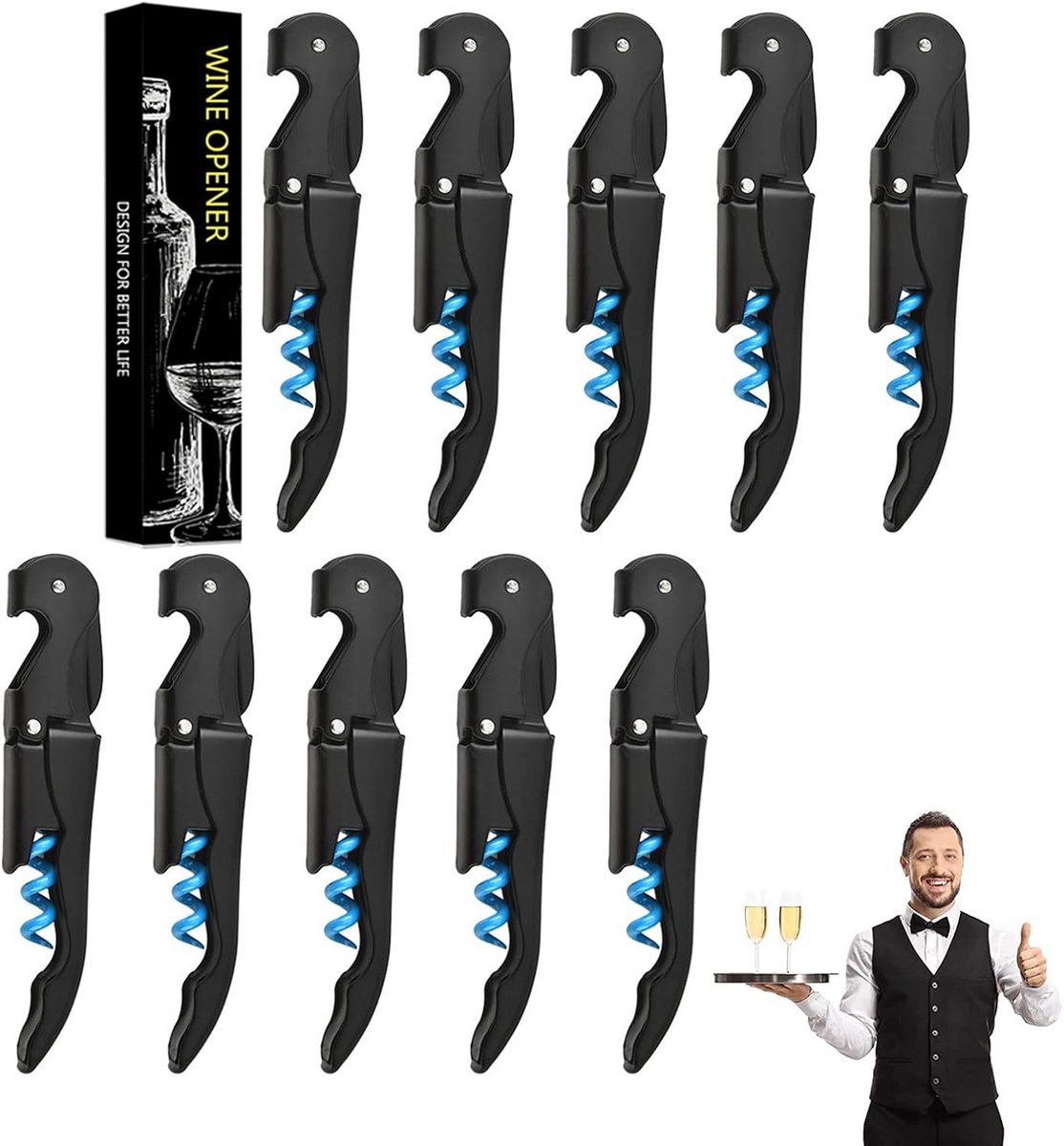 Professionele kurkentrekker en flesopener voor wijn en bier