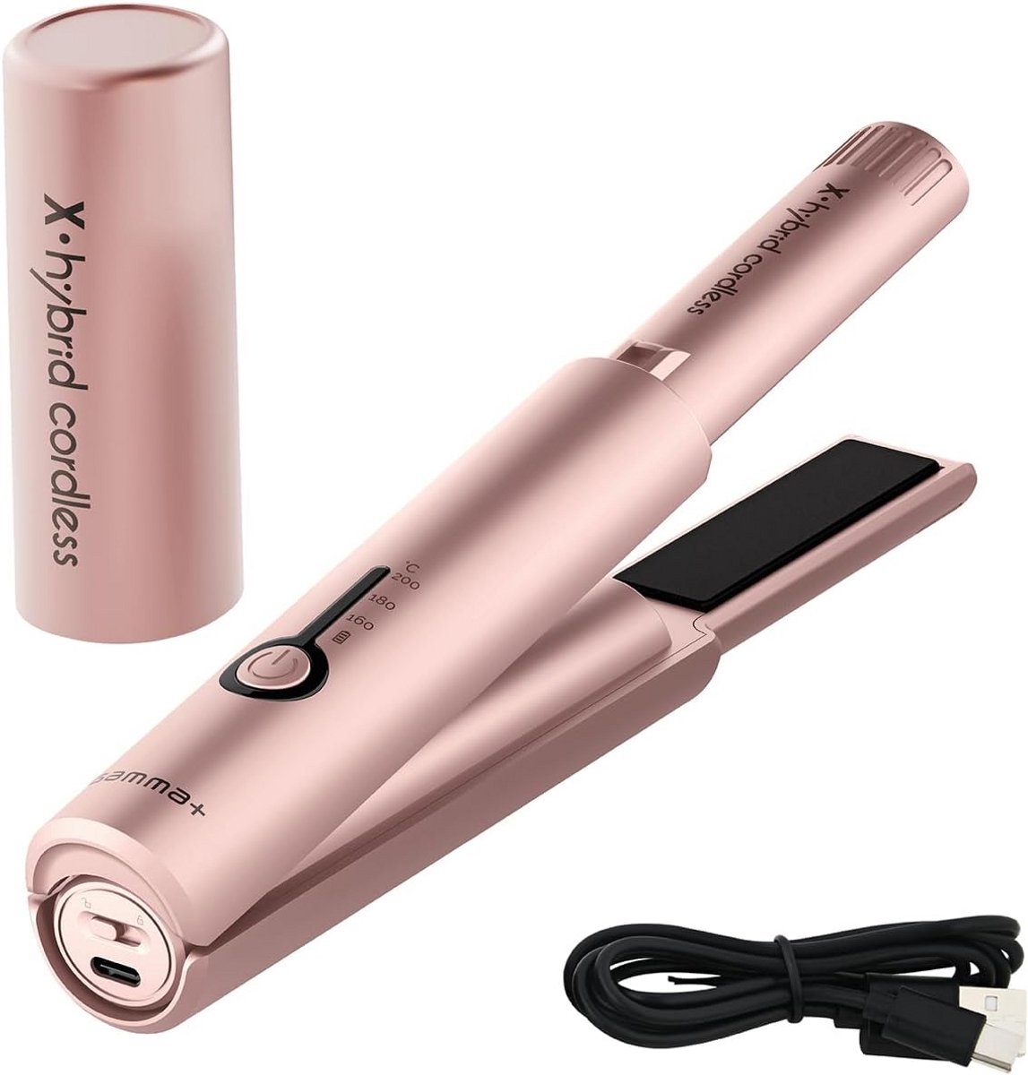 Draadloze Mini Stijltang 2-in-1 voor Steil en Krullend Haar met USB-C Opladen