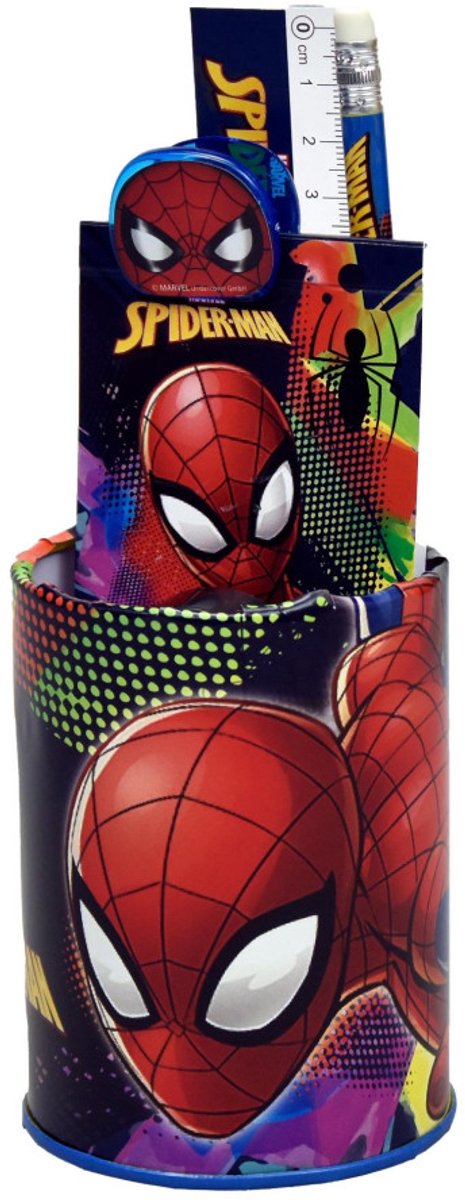 Spiderman Vlekken schrijfwarenset 7 stuks