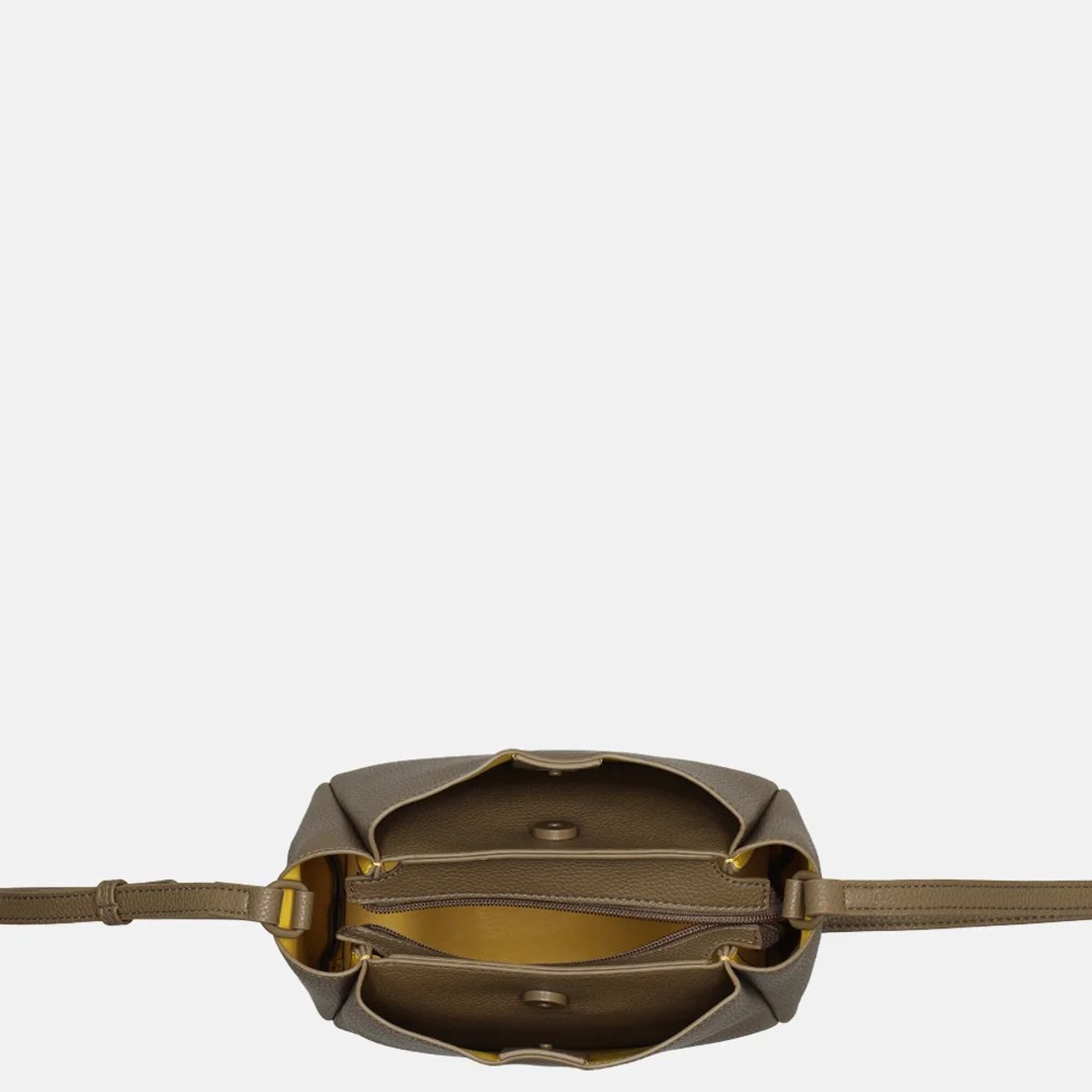 Laurent David Dorine crossbody tas khaki/geel
