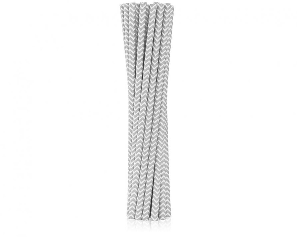 Kleur Zilver Zilver Papieren Rietje 12 dek