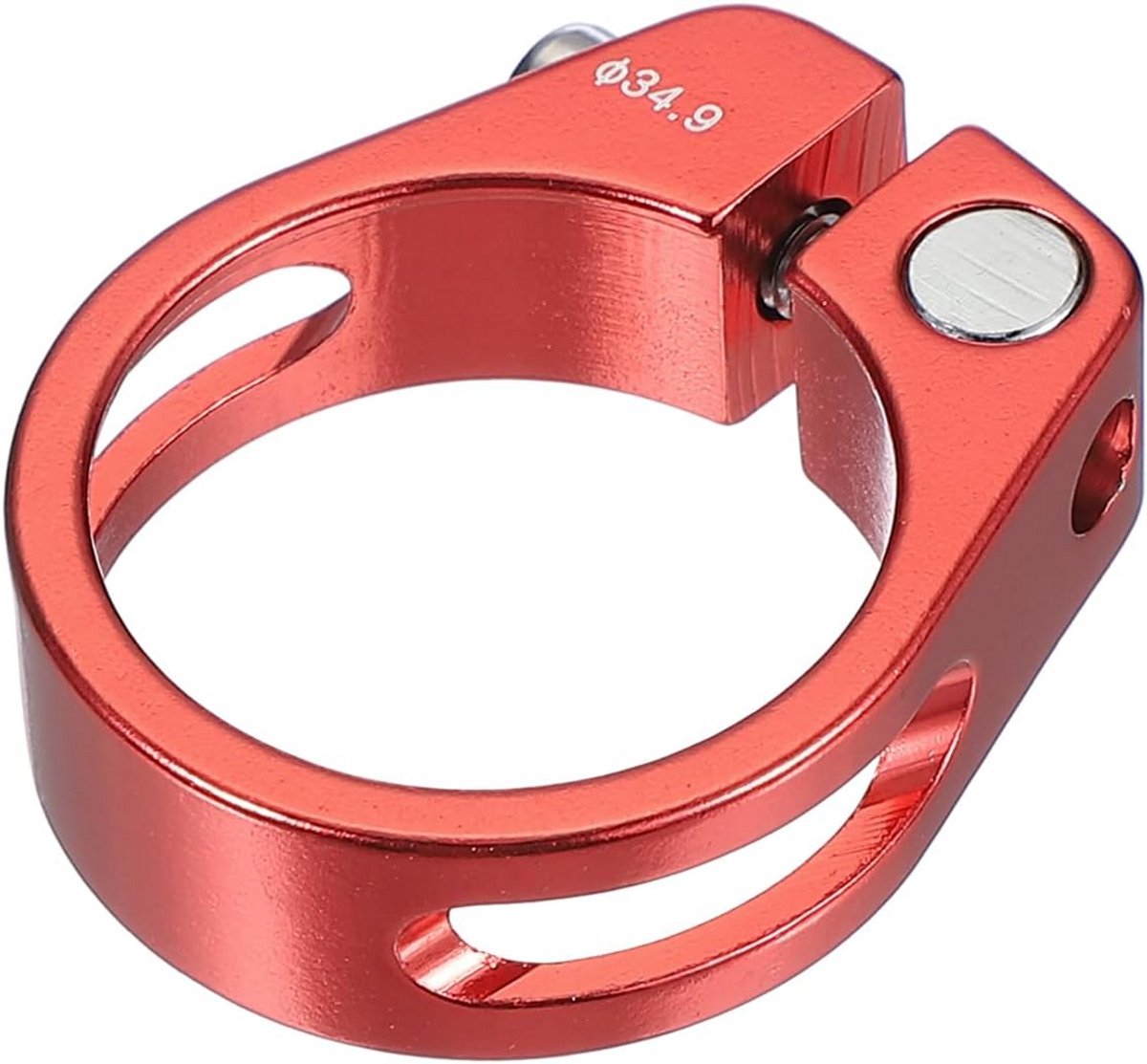Fiets Zadelpenklem 34,9 mm Rood - Lichtgewicht Aluminium Zadelbuis Snelspanner voor Mountainbike en Racefiets