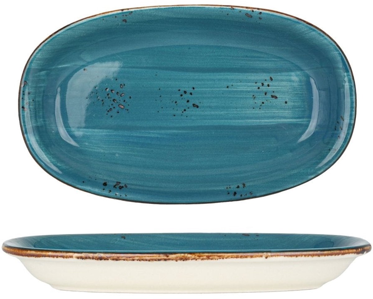 By Bone Serveerschaal - Harmony Tropical - Porselein - 19x11 cm - set van 2