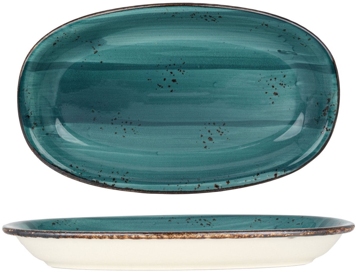 By Bone Serveerschaal - Harmony Tropical - Porselein - 34x20.5 cm - set van 2