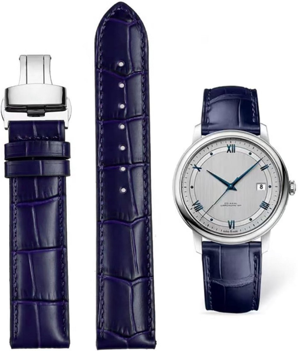 Leren Horlogeband Croco-look met Vouwsluiting Diverse Maten
