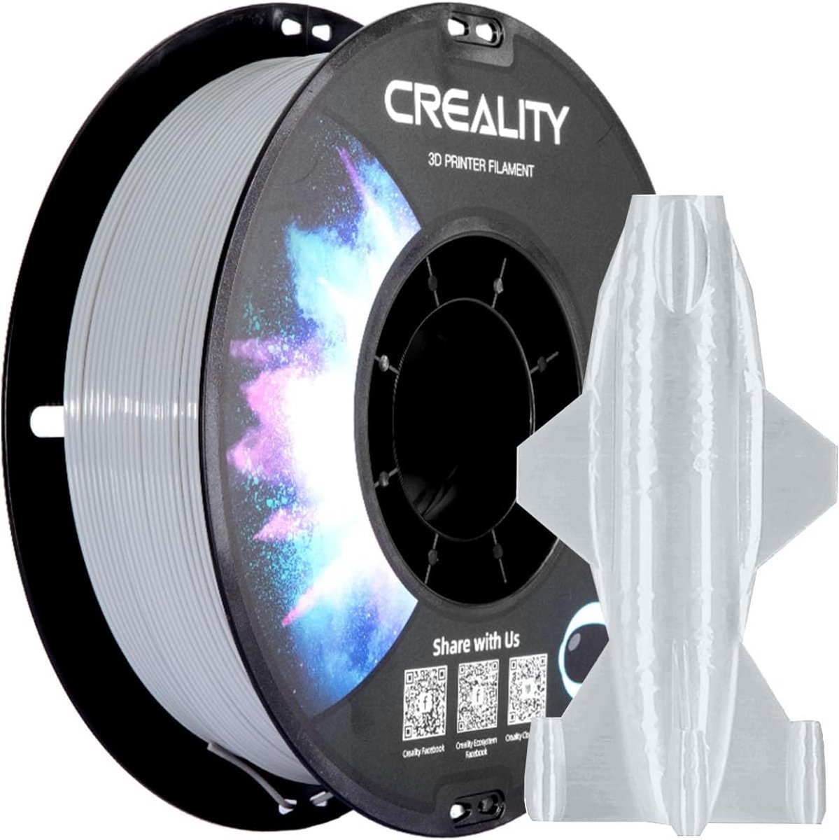 PETG 3D Printer Filament 1.75mm Grijs 1KG Hoge Sterkte & Precisie Geurloos