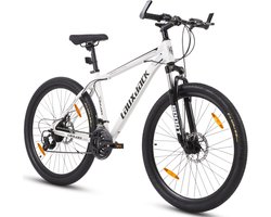 28 inch Hardtail Mountainbike Wit - 21 Versnellingen met Shimano Tourney & Disc Brakes | Unisex MTB voor Heren & Dames (170-185 cm Lengte)