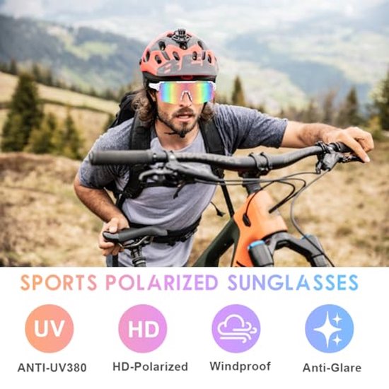 Zonnebril - UV400 Polarised - Groot Panoramisch Design — afbeelding 3