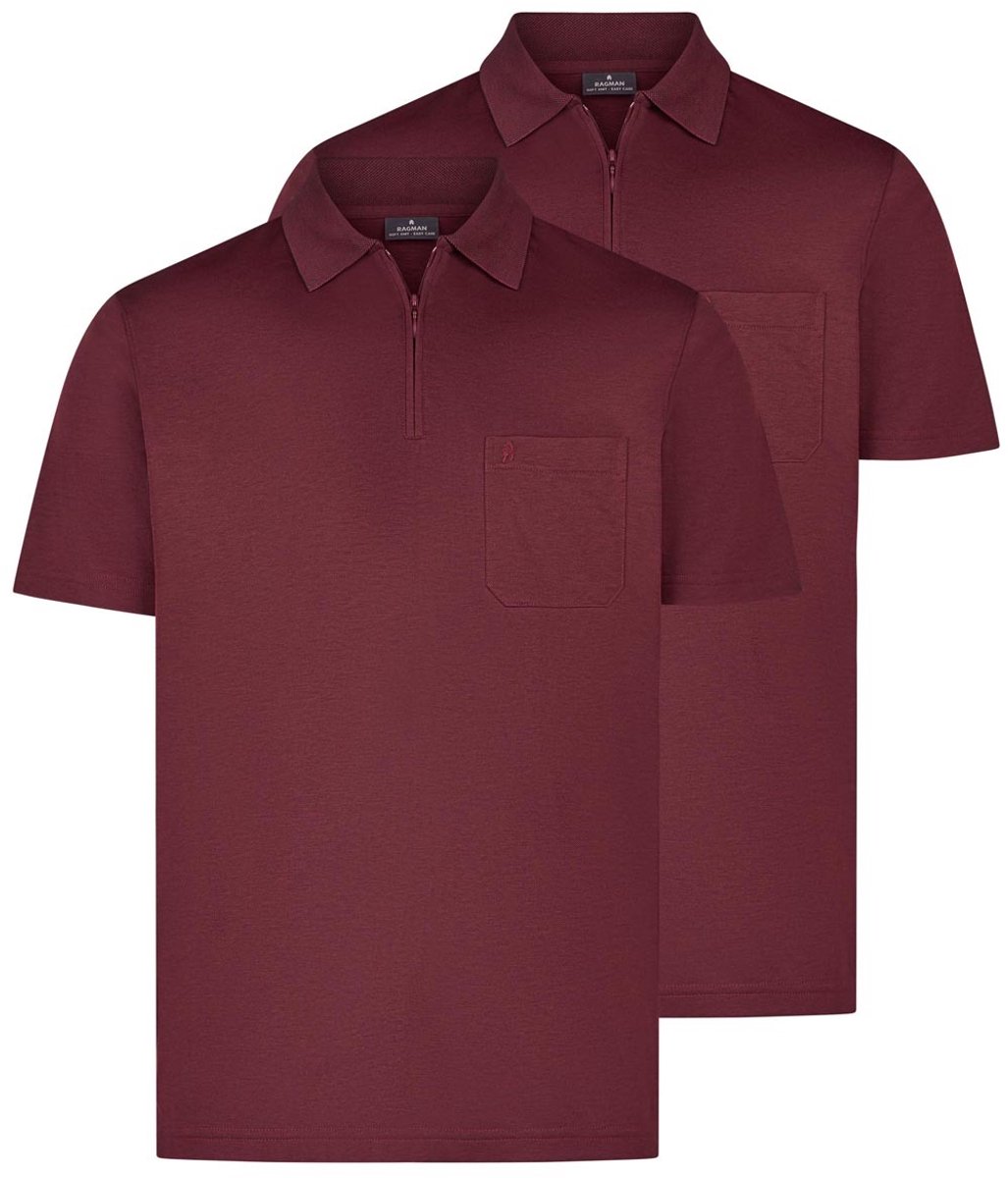 RAGMAN Heren poloshirt 2 pack Basic