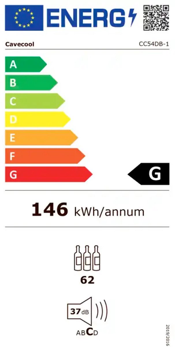 Cavecool Chill Topaz Wijnkoelkast 62 Flessen 2 - afbeelding 2