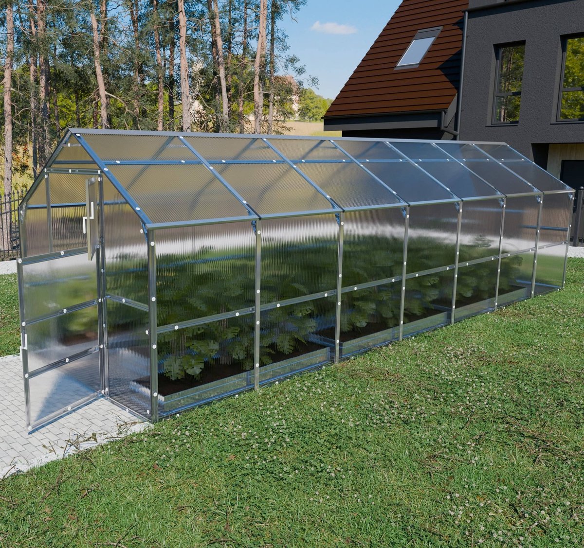 Klasika Polycarbonaat tuinkas 2,35x7m 16,45m² Bernard