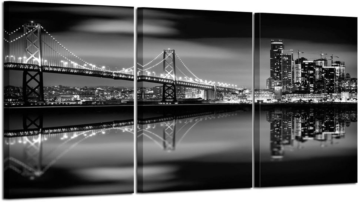 Set van 3 Canvas Schilderijen voor Wanddecoratie