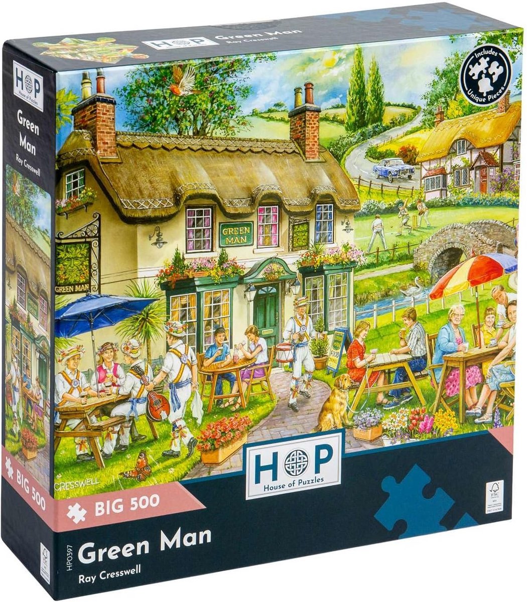 Puzzel 500 Stukjes - Uniek Ontwerp Groene Figuur - Uitdagend Legpuzzel