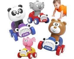 4 stuks Press to Go auto's peuters raceauto's babydieren