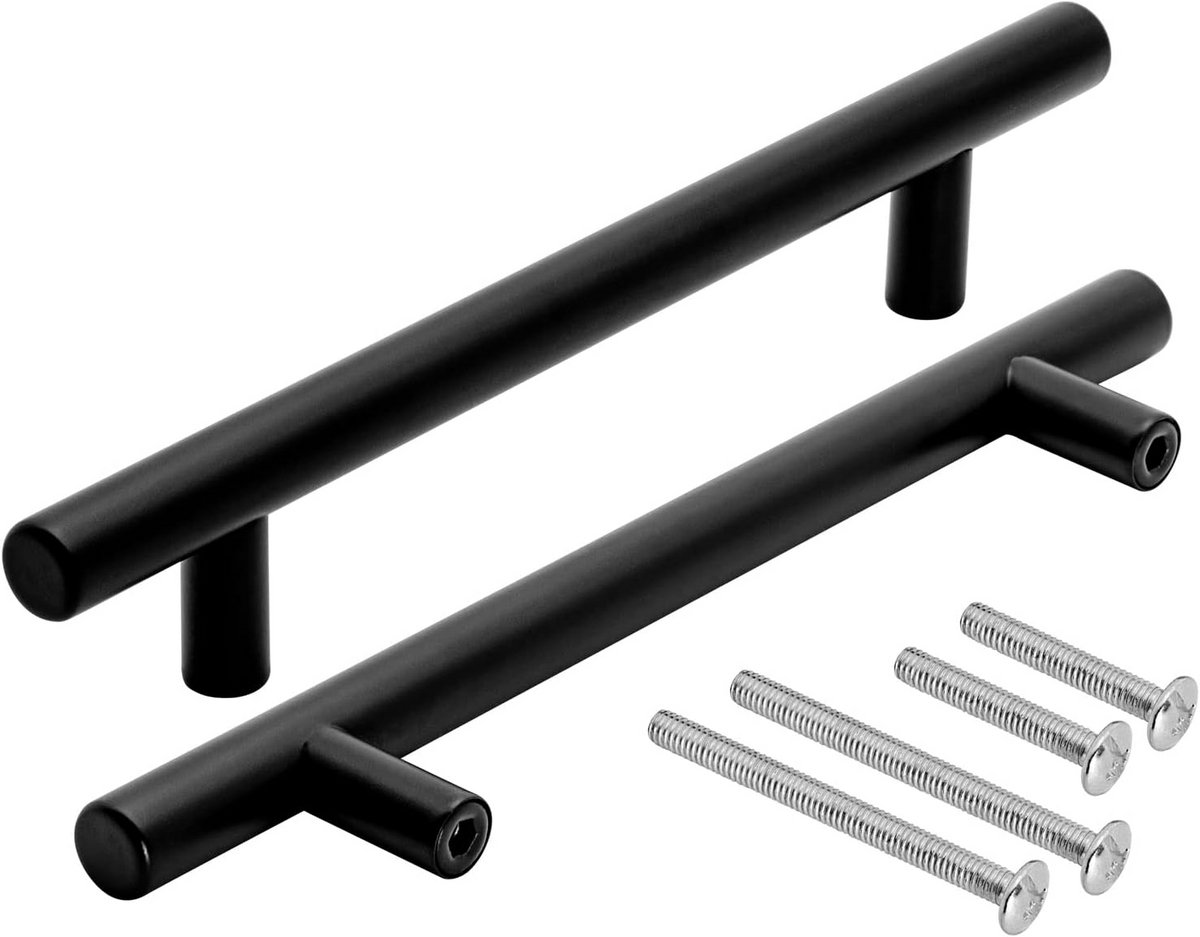 Matzwarte Meubelgrepen RVS - Handvatten Kast, Keuken, Badkamer (Boorgat 192mm)