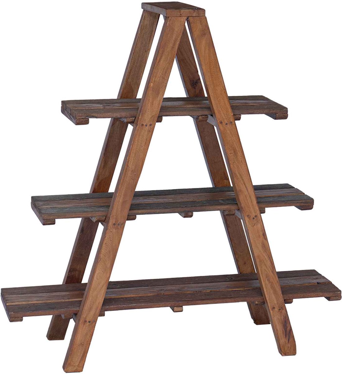 vidaXL - Opvouwrek - Bruin - 79.5 - x - 35 - x - 112 - cm - Massief - Gerecycleerd - Hout