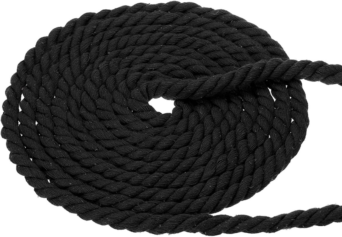 Sterk Gedraaid Katoenen Touw 1/2 Inch x 50 Voet voor Ambachten en Decoratie