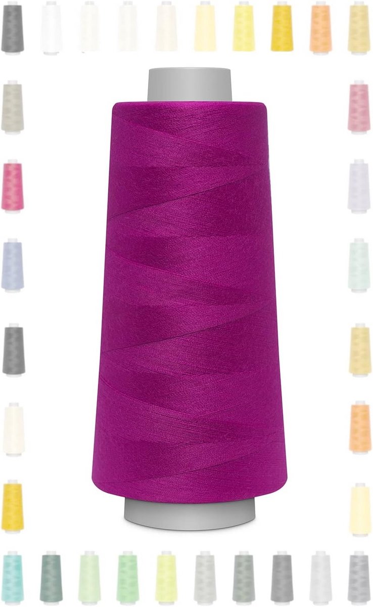Sterk Overlock- en Coverlockgaren 2500m Polyester voor Naaimachine + Gratis Kleurenkaart