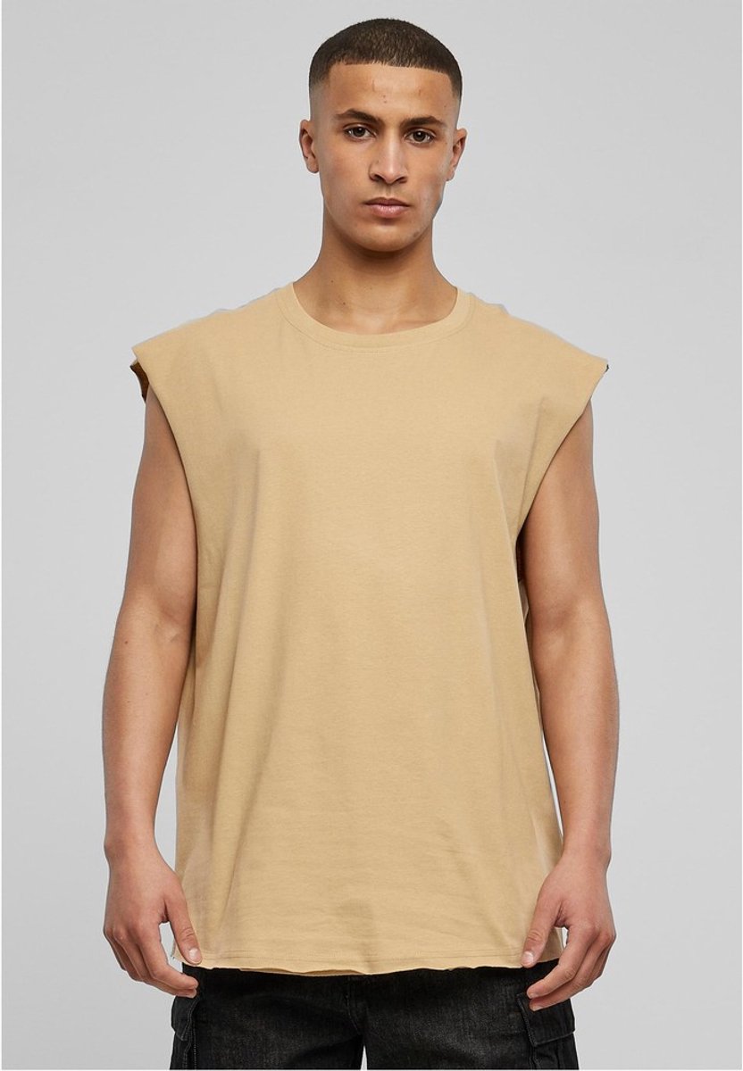 Urban Classics Open Edge Mouwloze top 5XL Beige