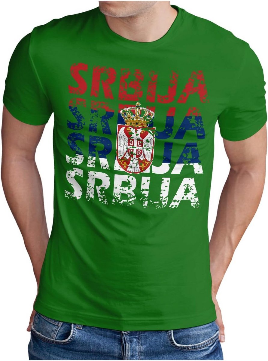Heren Voetbal T-shirt Servië Sportshirt Wereldkampioenschap Katoen
