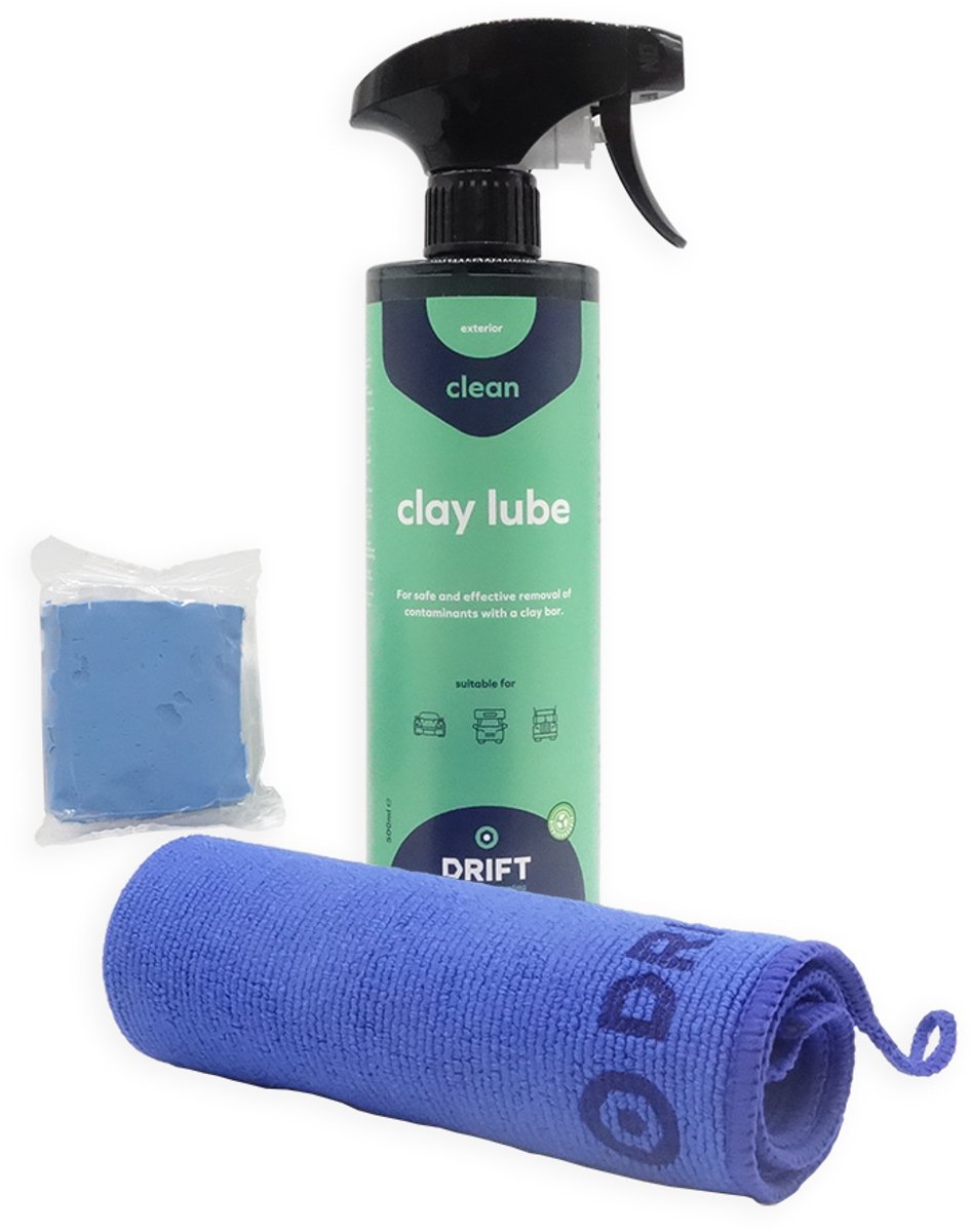 Auto Clay Bar Pakket – Lak Reinigingsset – Car Detailing Klei + Lube/Glijmiddel – Verwijdert Teer, Hars & Vliegroest