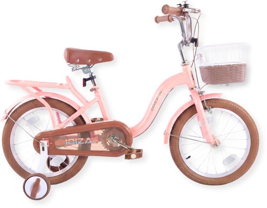 Buxibo - Kinderfiets voor Meisjes - Ibiza - 12 Inch - Roze