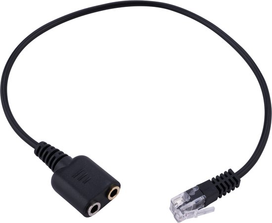 RJ9 Naar 3,5 Mm Headset Adapterkabel – 3,5 Mm Mannelijk Naar 4P4C RJ9 Vrouwelijk – 40 Cm – Voor Android Smartphones – Niet Geschikt Voor Cisco, Avaya, Yealink E.d.