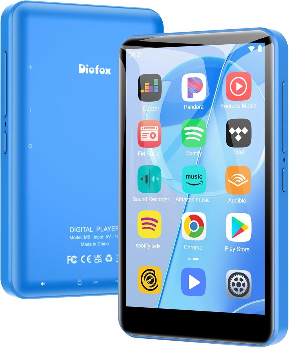 Draagbare Muziekspeler met Bluetooth WiFi 80GB en 4 Inch Touchscreen