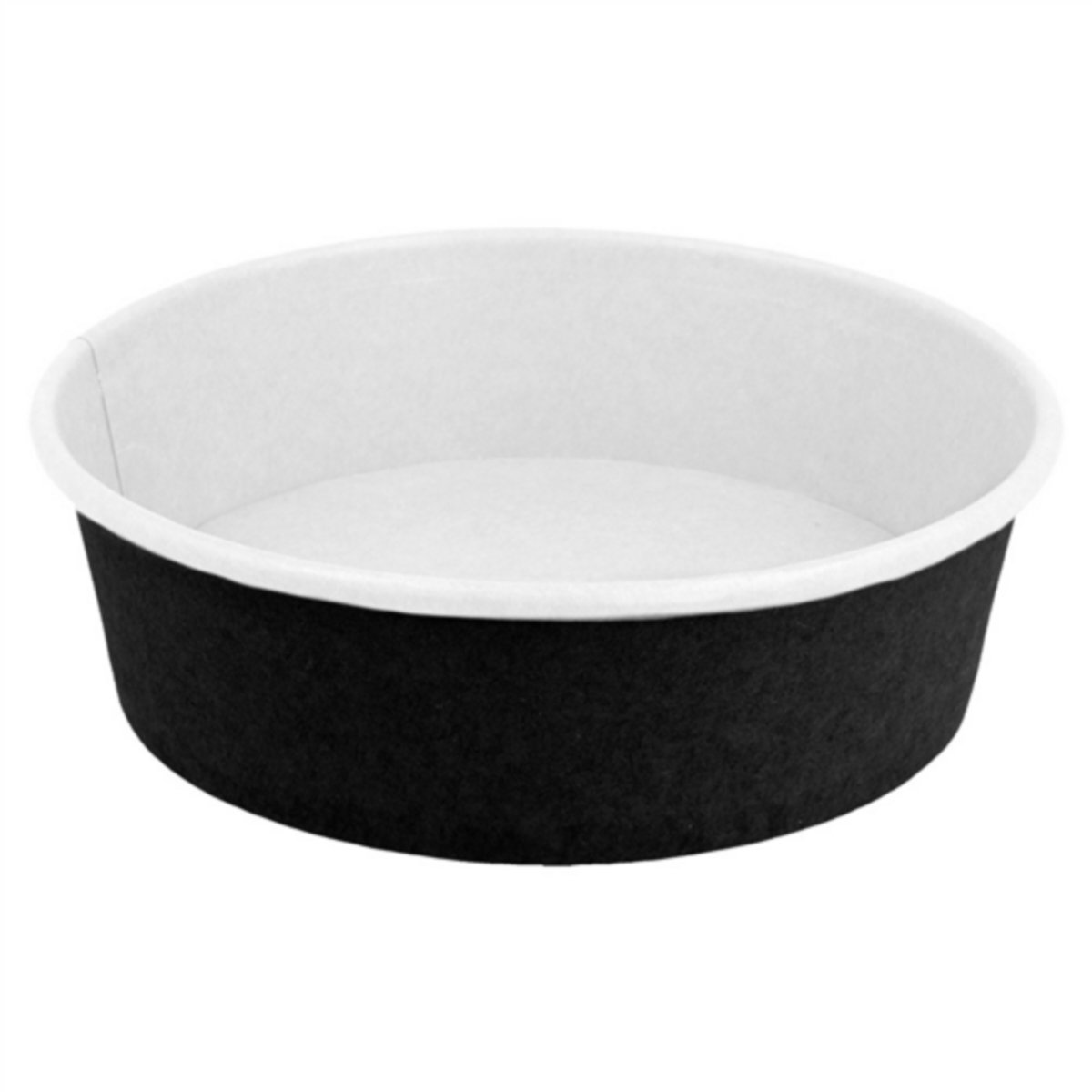 Salade/Poké bowl Kraft/PE Zwart met deksel 750ml