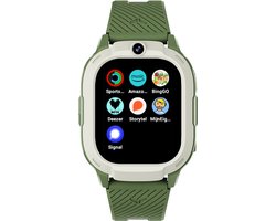Rebel Cactus SKY (Groen) - kindersmartwatch - GPS tracker - Whatsapp - (video) bellen - SOS/Geofence - Groot display 1.75" - Gratis OuderApp - Batterij: 32uur - Alle wereldtalen - Geen internet en geen socials - Wel apps - Uit tijdens school - Wifi