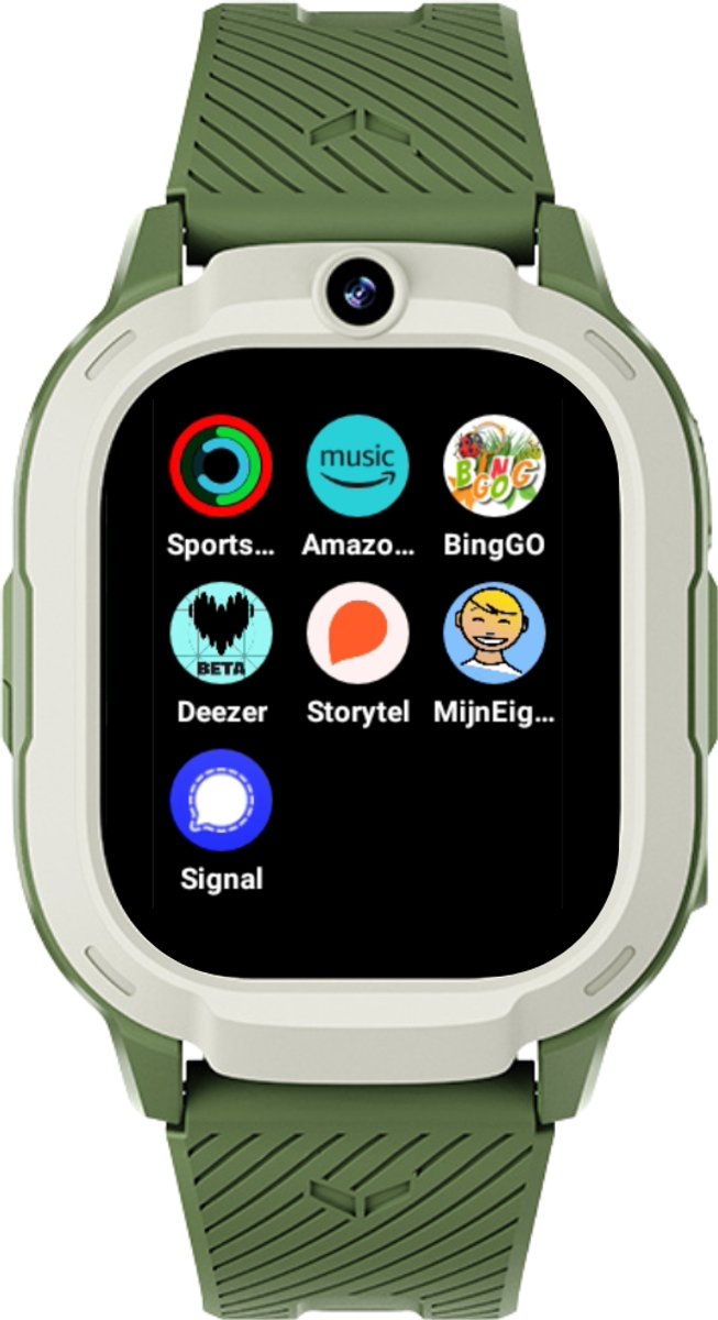 Rebel Cactus SKY (Groen) - kindersmartwatch - GPS tracker - Whatsapp - (video) bellen - SOS/Geofence - Groot display 1.75" - Gratis OuderApp - Batterij: 32uur - Alle wereldtalen - Geen internet en geen socials - Wel apps - Uit tijdens school - Wifi