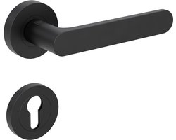 Poignée de Porte Sur Rosace Avus Gk4 Noir Graphite
