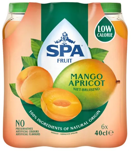 Spa Fruit Still Mango Apricot PET (6x 400ml)