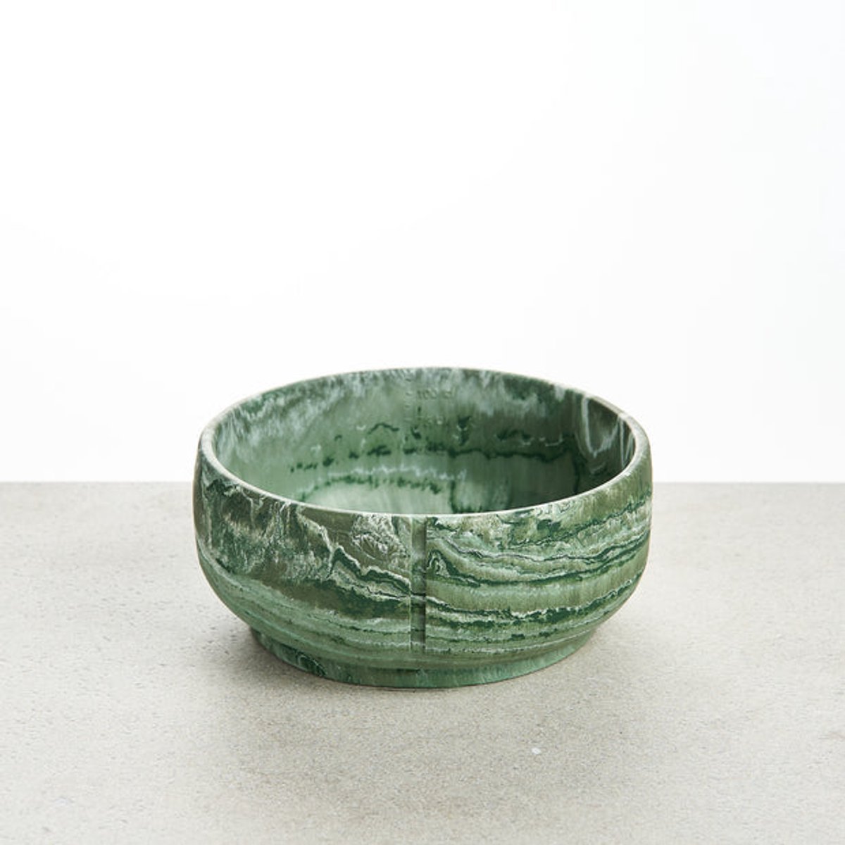 PINO Sandstone Hondenvoerbak Classic Feeder (hondenkom) - Groen (Crocodile Green) Marmer - Medium ⌀17,5cm - 1200ml