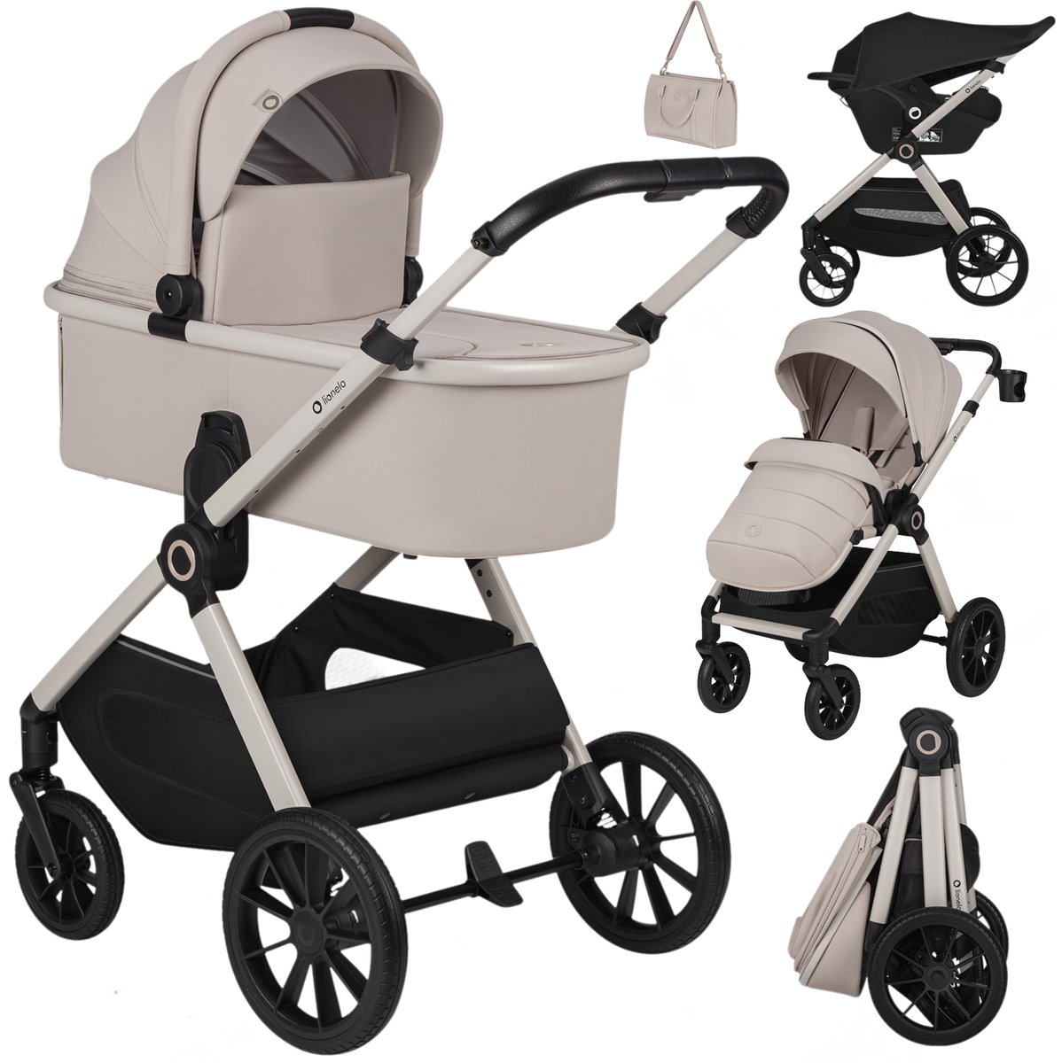 Lionelo Layla Kinderwagen 3in1 met i-Size Autostoel - Lionelo - €529,99