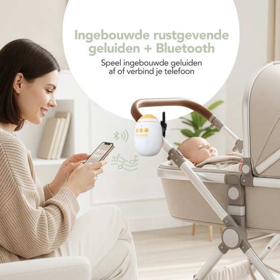 Baby Rocker voor Kinderwagens - Automatisch Wiegen - Oplaadbaar - Muziek en Bluetooth van Merkloos — afbeelding 2