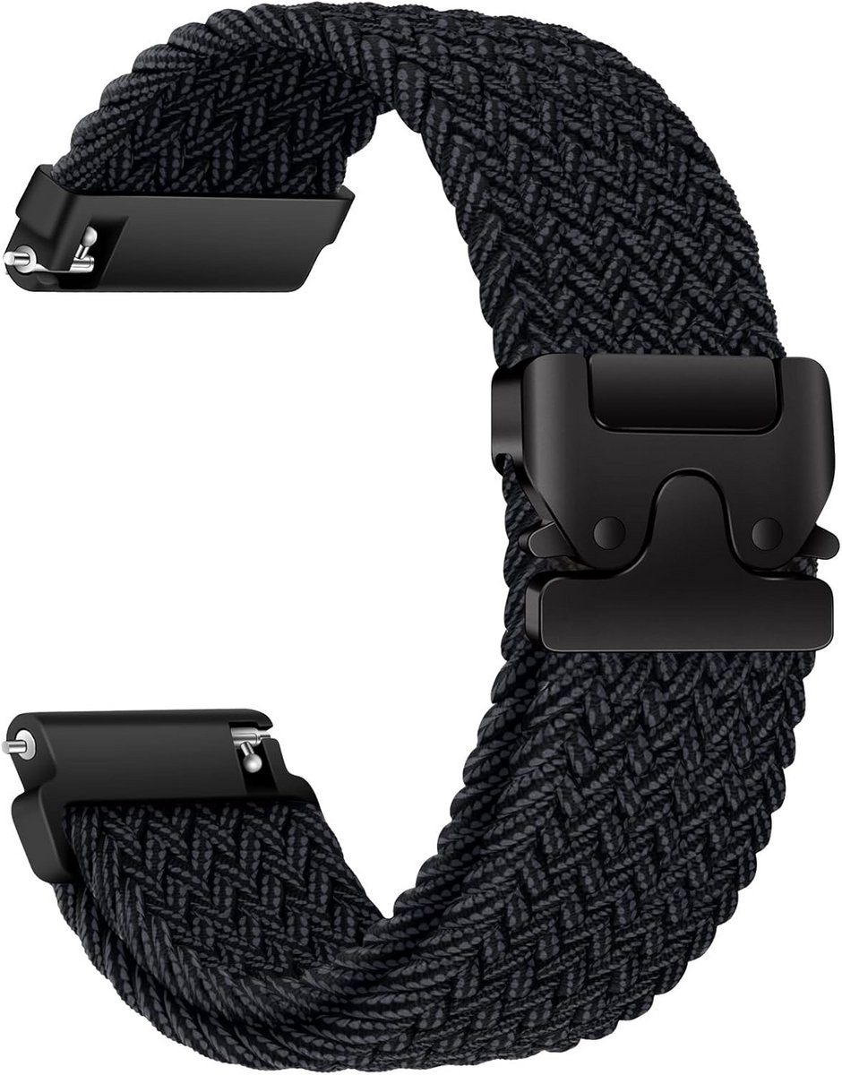 Elastische Woven Nylon Horlogeband - Verstelbaar en Ademend - Voor Smartwatch en Traditionele Horloges