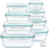 Lexorion glazen vershoudbakjes – 8-delige set