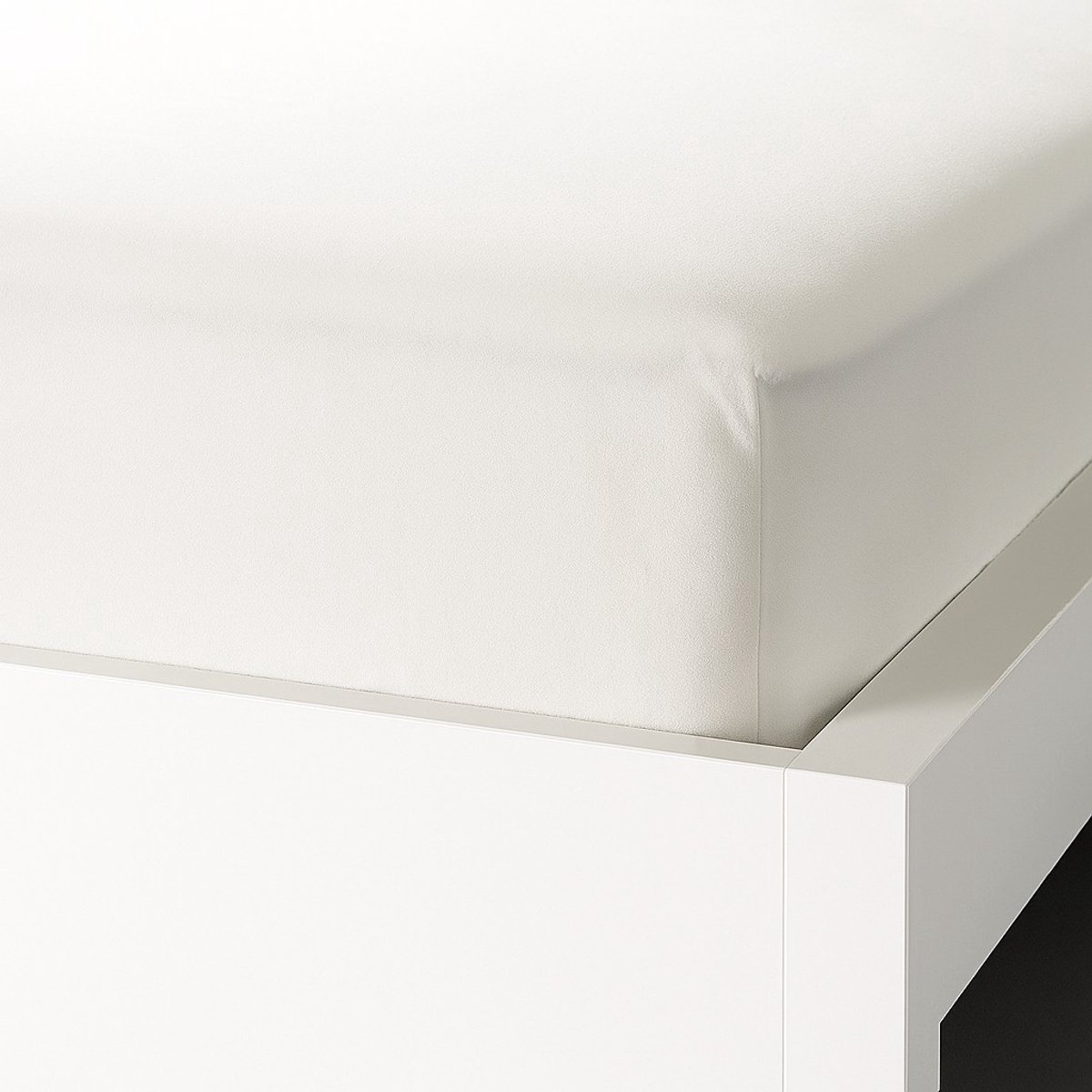 Suite sheets Molton - Waterdicht - 80% Katoen - 90x200 + 30 cm hoek - Wit