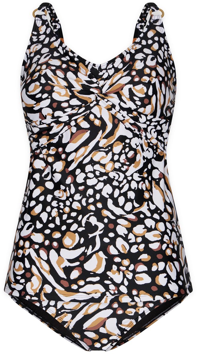 Pastunette Tankini - Savanna - Zwart/Wit/Bruin - Corrigerend