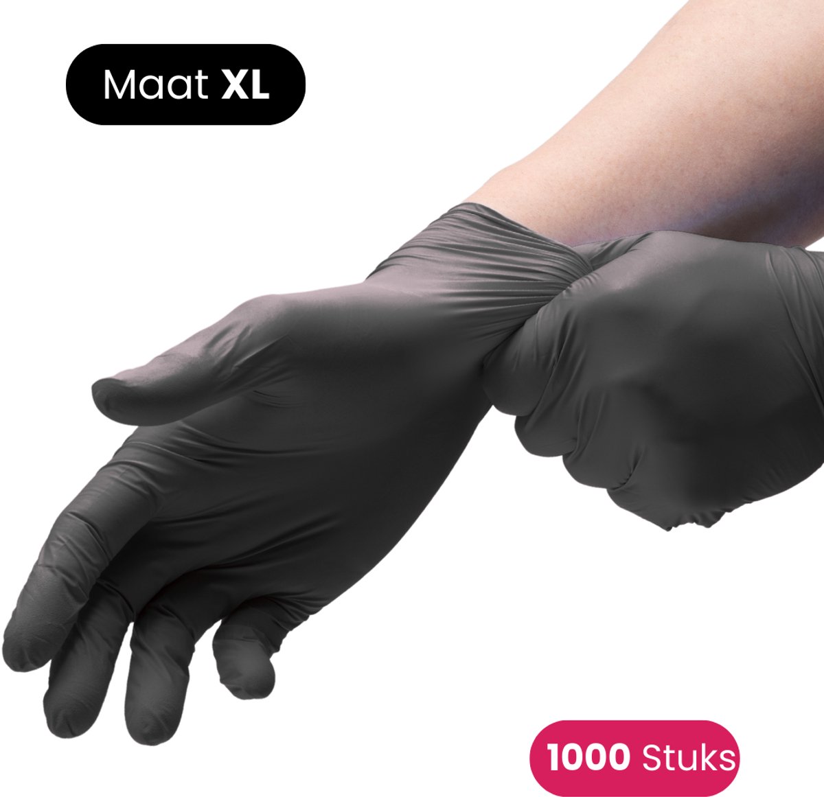 Nitril Handschoenen Poedervrij Maat XL – Medische Wegwerphandschoenen – 1000 Stuks
