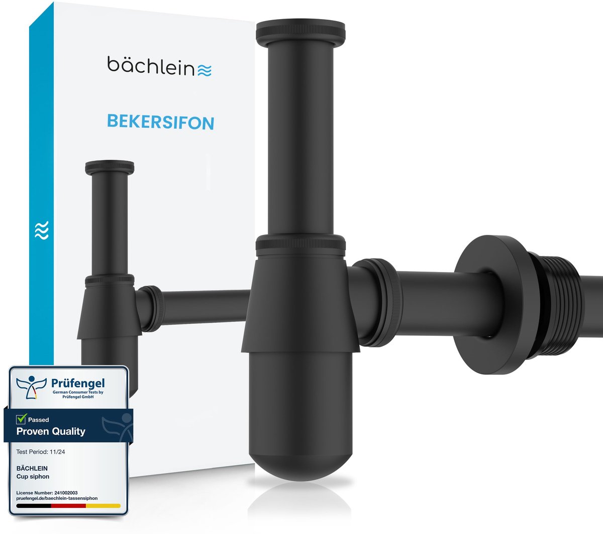 Universele Sifon voor Wastafel - Odour Valve met Reinigingsopening - 1 ¼ Inch Aansluiting