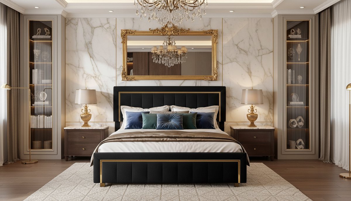 Gestoffeerd Bed 140x200 cm met Hydraulische Opbergruimte – Casa Velluto Nero Luxe Tweepersoonsbed met Gasveer Opbergsysteem, Fluwelen Bekleding, Hoofdeinde & Houten Lattenbodem – Zwart